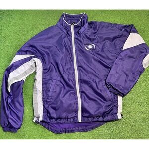 Vintage Kansas State Windbreaker MD 90s Wildcats Team Issue Track Jacket Purple